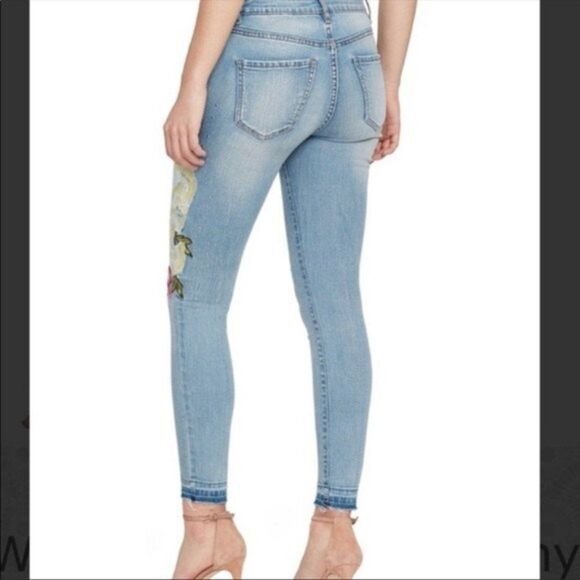 William Rash Womens Sz 27 Embroidered Ankle Skinny Jean - Picture 3 of 11